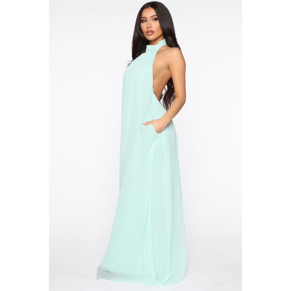 Fashion Nova Aqua Jumpsuit - NWT